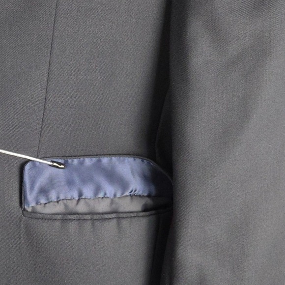 Lauren Ralph Lauren Mens 50R Black Wool Blazer Sport Coat Jacket 2 Button Single - Picture 6 of 10